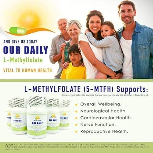 AND GIVE US TODAY OUR DAILY L-Methylfolate 15mg (2 Bottles) - 180 Capsules - Professional Strength Active Methyl Folate - 5-MTHF Supplement - Non GMO Gluten Free No Fillers