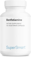 Supersmart - Benfotiamine 320mg per Day (High Potency) - Bioavailable Thiamine - Vitamin B1 Benfotiamine Supplement | Non-GMO &amp Gluten Free - 120 Vegetarian Capsules