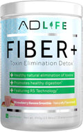 Project AD Fiber+ Vegan Fiber Supplement Powder Supports Gut Health and Digestive Regularity (Strawberry Banana 16.4 oz)
