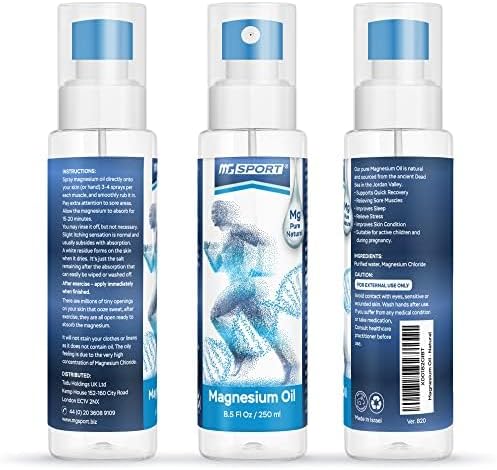 High Absorption Zinc and Magnesium Supplement and Magnesium Oil Spray - for Leg Cramps and Muscle Recovery