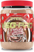 Steel Supplements Veg-PRO | Vegan Protein Powder Chocolate Peppermint | 25 Servings (1.65lbs) | Protein Powder with BCAA Amino Acid | Gluten Free | Non Dairy | Low Carb Formula