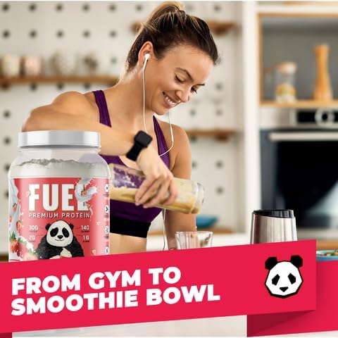 Underground Bio Labs Panda Fuel Premium Protein WheyHydrolyzed CollagenCaseinProbiotics Enzymes Keto FriendlyTime Release 25 Servings (2.5 Pound Strawberries &amp Cream)