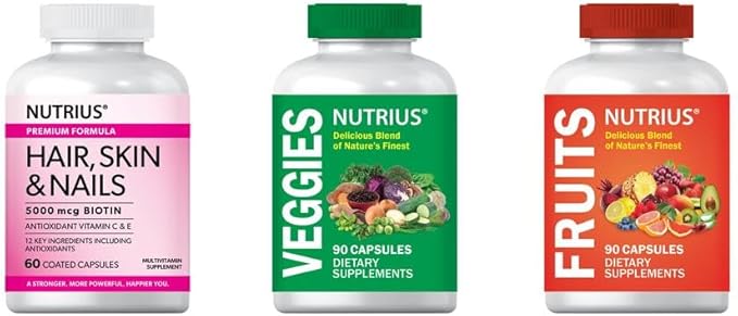 Nutrius Fruits Delicious Blend of Nature's Finest - 90 Capsules Dietary Supplements
