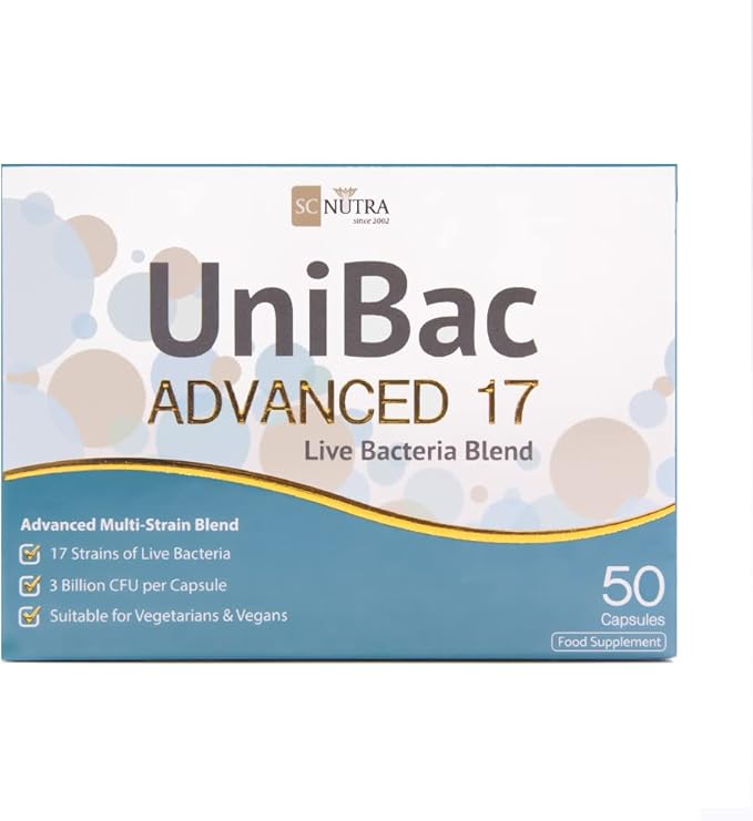 Sweet Cures Advanced Probiotics for Targeted Support - Unified Bacteria: UniBac Live Bacteria Blend - 17 Advanced Strains - 6 Billion per dose - SC Nutra