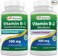 Best Naturals Vitamin B1 as Thiamine Mononitrate 500 mg &amp Vitamin B2 (Riboflavin) 400mg