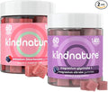 KINDNATURE Potassium &amp Magnesium Gummies for Adults &amp Kids - Potassium Supplement 500mg &amp 1000mg Magnesium Citrate &amp 400mg Magnesium Glycinate Chewable Gummies