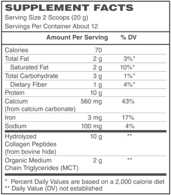 BariatricPal Collagen &amp MCT Creamer Vanilla (12 Servings)