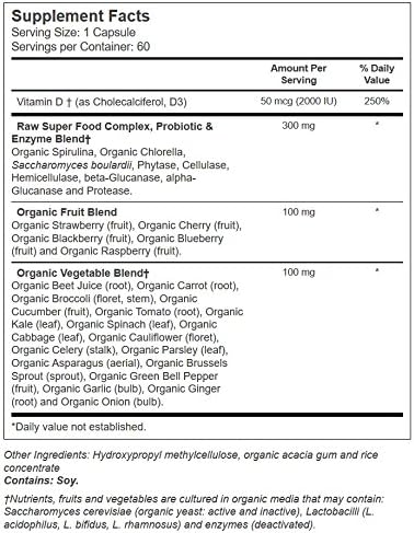 Vitacost Whole Food Vitamin D3-2000 IU - 60 Vegetarian Capsules