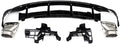 Rear Lip Diffuser with Exhaust Nozzle On Bumper Slide Compatible for Mercedes Benz CLA W117 Class CLA260 CLA4-2018 (Color : 2016-2018 Silver)