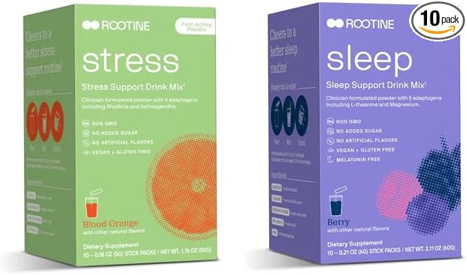 Stress and Sleep Bundle Adaptogen Drink Mix - 10pk