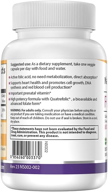 Active 6S-5-methyltetrahydrofolic Acid 800 mcg30 Capsules