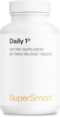 Supersmart - Daily 1® Timed Release - Multivitamin Supplement for Women &amp Men - with BioPQQ® Vitamin A B C D &amp E Biotin Quercetin &amp Fisetin | Made in USA | Non-GMO &amp Gluten Free