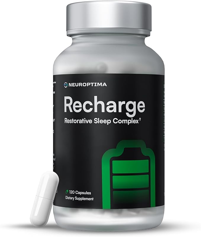 Recharge Sleep &amp Rejuvenate – Deep Sleep &amp Recovery Complex with Magnesium Ashwagandha L-Theanine Glycine &amp MicroActive® Melatonin – 60 Servings