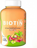 Plant Based Biotin Tablets with High Protein Vitamin DHT Omega 3 for Strong Hairs Nails Growth &amp Glowing Skin - 60 Tablets