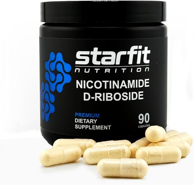 STARFIT - Nicotinamide D-Riboside Booster NAD+ Energy &amp Focus Supplement Anti-Aging Cellular Support 90 Capsules