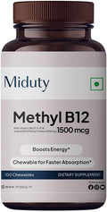 by Palak Notes - Methyl Vitamin B12 with Methylcobalamin - Folate - Vitamins B6 - Chewable Tablets - Natural Vitamin B12 Vitamin Tablets for Men and Women - 100 Chewables