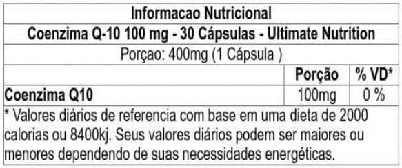 Ultimate Nutrition CoQ10 Rapid Release Coenzyme Q10 Supplement 100mg 30 Capsules