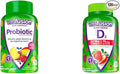 Vitafusion Probiotic Gummy Supplements Raspberry Peach and Mango Flavors &amp Extra Strength Vitamin D3 Gummy Strawberry Flavored Bone and Immune System Support (1) 120 Count