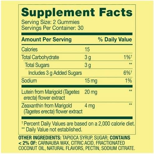 H4U Spring Valley Lutein 20 mg Eye Health Supplement Antioxidant Support for Vision Wellness 60 Count