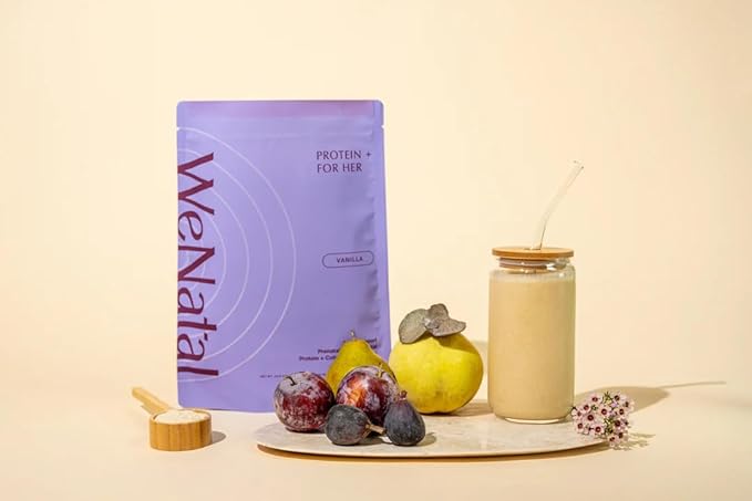 WeNatal Prenatal Protein+ for Her Protein Powder with Choline Methylated Folate B12 Iron Free 20g Clean Protein for Pregnancy Postpartum Breastfeeding Fertility Support Vanilla 20 Servings