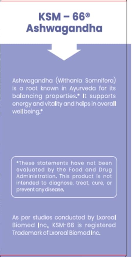 BBETTER Ashwagandha KSM-66® Capsules 500mg | Lab Tested Herbal Supplement for Stress Relief |Pure Organic Ashwagandha Powder | Supports Mental &amp Physical Well-Being Mood Enhancer | 60 Veg Capsules