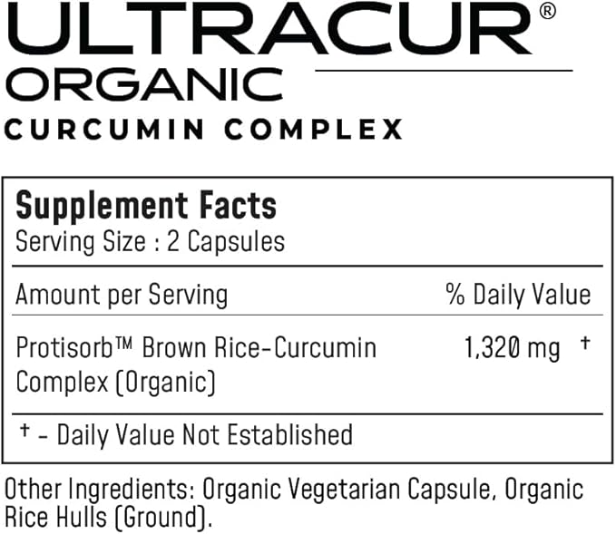 UltraCur Organic USDA Certified - LPS™ Turmeric Curcumin - The Curcumin You Can Feel!™ US Patented Technology - 70% of People Feel a Significant Difference in A Week 50% in 24 Hours! (60 Count)