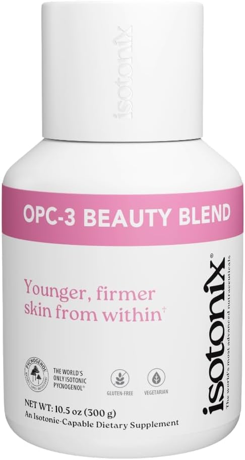 Isotonix OPC-3 Beauty Blend – Pycnogenol Grape Seed &amp Hyaluronic Acid for Skin Hydration Elasticity &amp Collagen Support Isotonic Powder Vegetarian 45 Servings