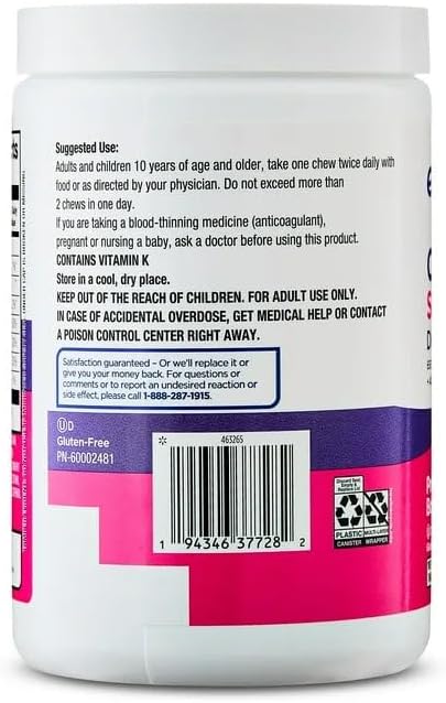 Equate Calcium + Bone Soft Chews Chocolate Flavor 650mg Calcium Vitamins D &amp K 100 Count + AGILIPET Sticker
