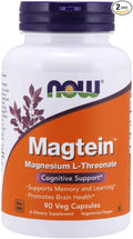 NOW Foods Magtein 90 Vegetable Capsule (Pack of 2)