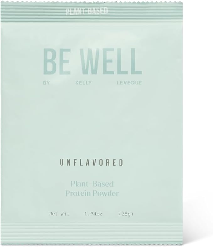 Be Well by Kelly Plant-Based Vegan Protein Powder Sample Pack - Paleo and Keto Friendly Dairy-Free &amp Gluten-Free - Low Carb Protein Powder with - 20g+ Protein (3 Servings)