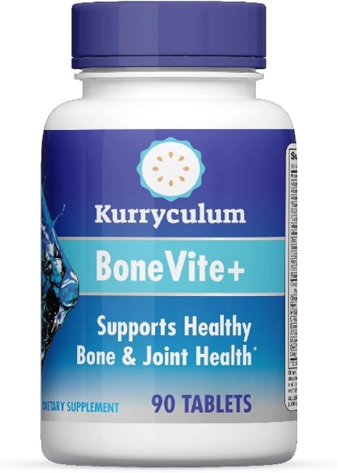 BoneVite+ Glucosamine Chondroitin MSM - Bone &amp Joint Wellness with Green Lipped Sea Mussel Devil's Claw &amp Boron - Knee Hip Back Wellness - Non-GMO Gluten Free - 90 Tablets