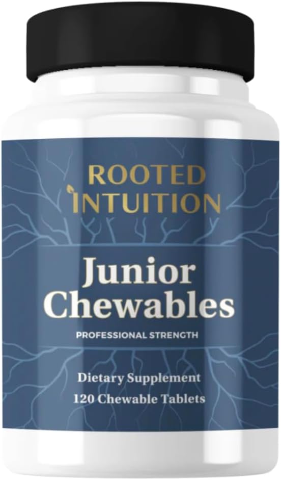 Junior Chewables | Kids Multivitamin &amp Albion-Chelated Minerals | Natural Lemon Flavor | Non-GMO Gluten Free | 120 Chewable Tablets