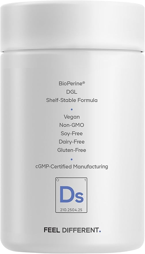 Codeage Daily Synbiotic Supplement - Prebiotics Lactobacillus &amp Bifidobacterium Probiotics L-Glutamine Zinc L-Carnosine DGL Synbiotic Probiotic BioPerine - Shelf-Stable - 30 Capsules