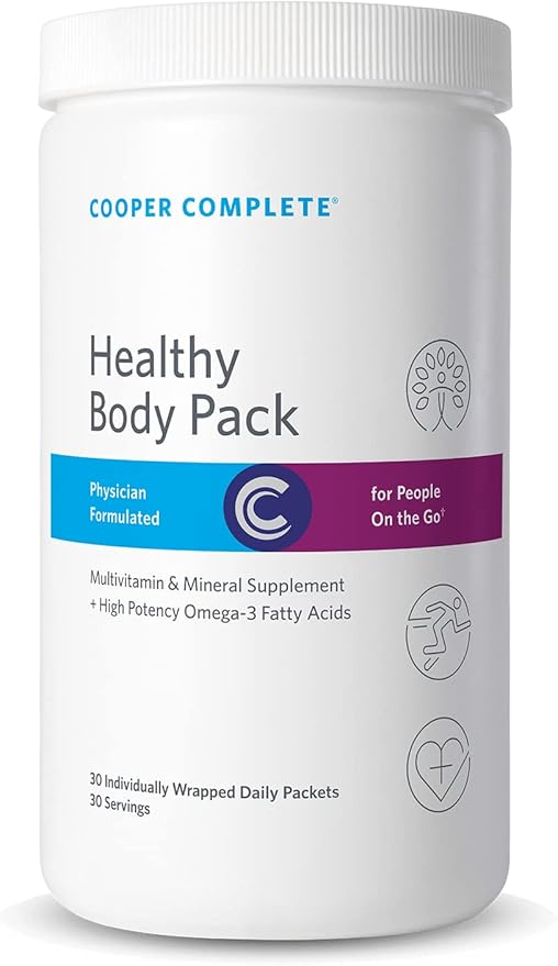 Cooper Complete - Healthy Body Pack - Daily Vitamin Pack with Multivitamin &amp Omega-3 Fish Oil - 30 Day Supply Pack of 1