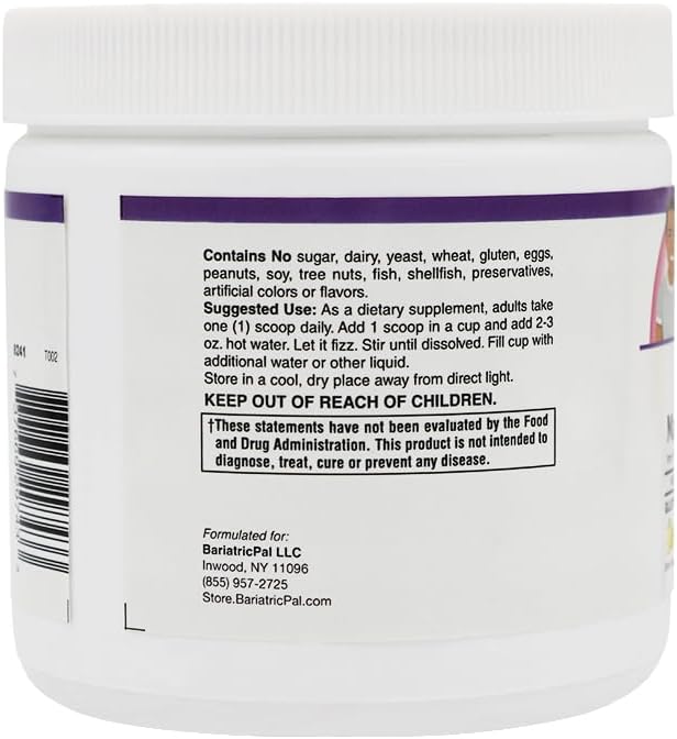 BariatricPal Magnesium Powder - Certified Organic Whole Food &amp Certified Vegan! (70 Servings)