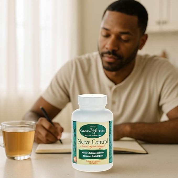 Common Sense Herbal Products Nerve Control: Central Nervous System Support (120 Tablets)