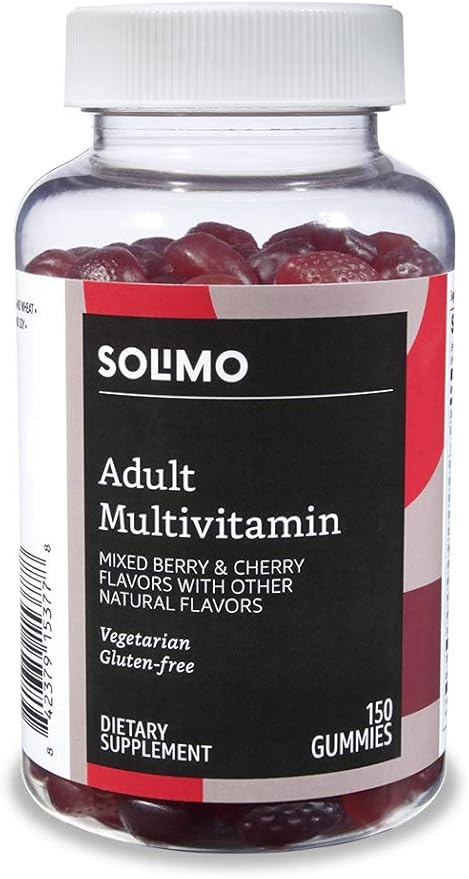 Amazon Basics Adult Multivitamin (150 Gummies) and Amazon Basics Fiber Gummies (90 Gummies)