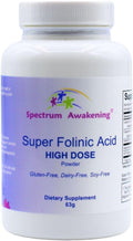 Spectrum Awakening Super Folinic Acid High Dose Powder | Leucovorin | Supports Normal Speech &amp Language Development in Children | 63 g