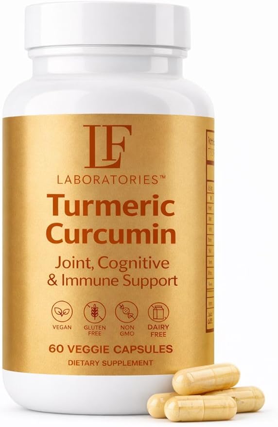 Turmeric Curcumin 2600mg Supplement — 95% Curcuminoids with Black Pepper Extract — High Absorption — Joint Mobility &amp Vitality Support — Vegan Capsules