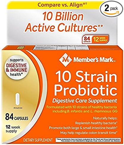Members Mark 10 Strain Probiotic (84 Count) (2 Pack)