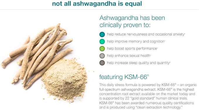 Organic KSM-66 Ashwagandha Vegetarian Supplements 150 Capsules 1000mg per Daily ServingHelp Support A Healthy Stress Response