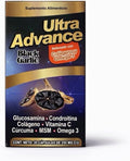 Ultra Advance Black Garlic Supplement 30 Capsules with Collagen Omega 3 Glucosamine Turmeric MSM &amp Vitamin C Daily Wellness Formula