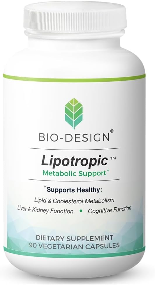 Lipotropic Metabolic Support - Lipid &amp Cholesterol Metabolism Supplement - with Choline Inositol &amp L-Methionine - Supports Healthy Liver Kidney &amp Cognitive Function - 90 Capsules