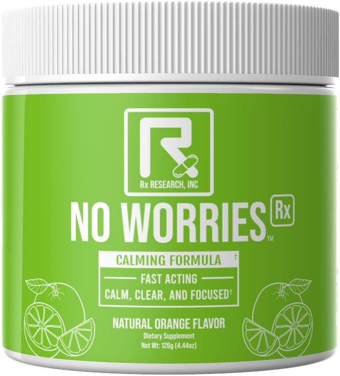 NO Worries Rx - GABA L-Theanine L-Glycine Betaine Anhydrous Kava Kava Extract L-Taurine DMAE - Fast Acting