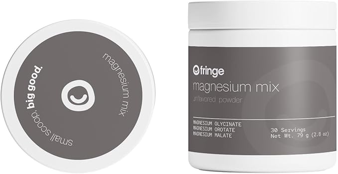 Fringe Triple Magnesium Mix Powder Magnesium Glycinate Orotate &amp Malate Unflavored Clean Formula Mix Into Anything 30 Servings