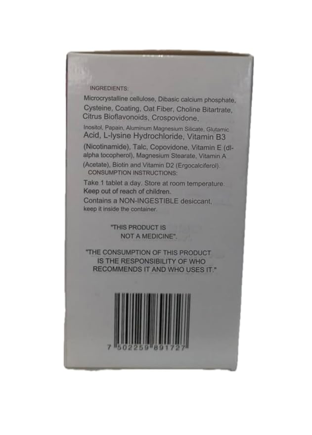 Antioxidants and Amino acids Supplement for Hair and Nails compare to Gelasimi 30 tablet- Antioxidantes y Aminoácidos Suplemento para Cabello y uñas compare to GELASIM 30TAB CISTE