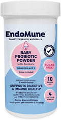 Endomune Jr Advanced Probiotic Powder for Newborns Infants Toddlers &amp Baby - 10 Billion CFUs - 4 Strains Bacteria &amp FOS Prebiotic - Physician Formulated - 60 Day Supply