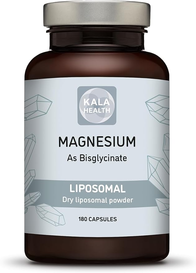 Liposomal Magnesium Bisglycinate Powder 500 mg Capsules – Vegan Non-GMO Pure Active Ingredient No Additives 80% Elemental Magnesium per Serving (180)