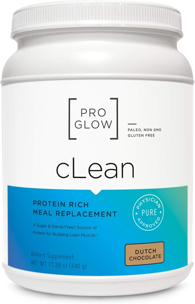 Plant-Based Dutch Chocolate Flavor Protein Powder - ProGlow Clean (14 Servings)