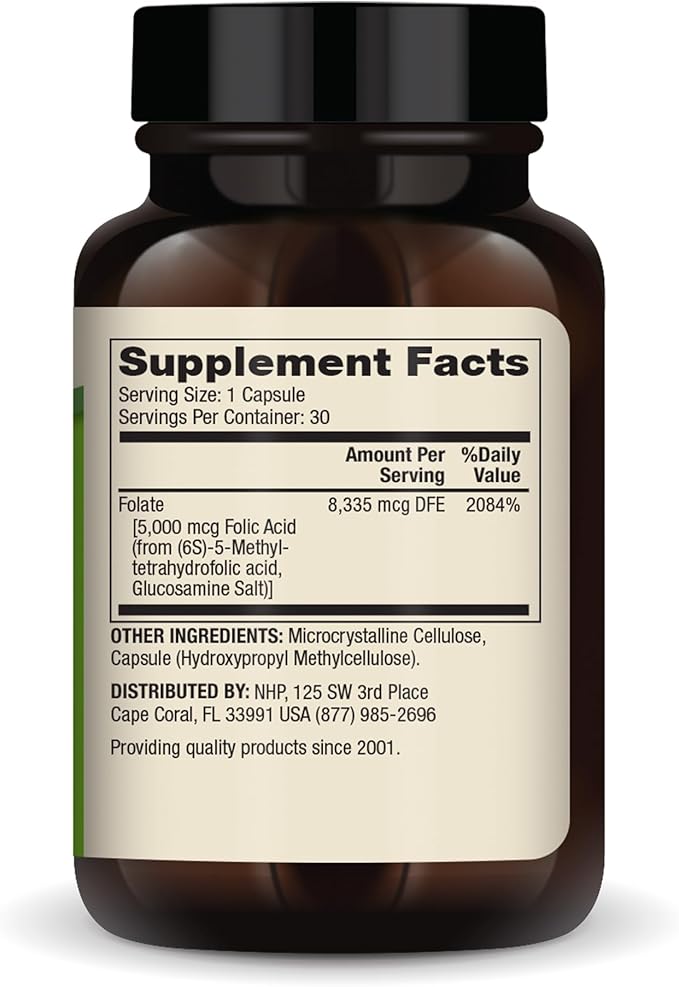 Dr. Mercola Methyl Folate - Supports Detoxification &amp Cellular Health - 5-MTHF Folate - Bioavailable Formula - 5 mg - 30 Capsules